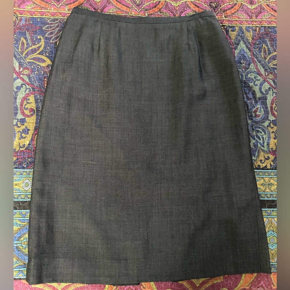 Green/black skirt. This skirt feels/ looks like a silk blend.